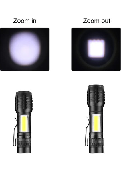 F-5pcs Dahili Pil Xp-G Q5 Zoom Odak Mini LED El Feneri Torch Lambası Lanterlumen Ayarlanabilir Penlight Su Geçirmez T6 LED Işık (Yurt Dışından)