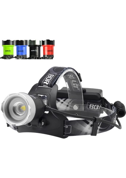 Yeşil Stil A Boruit B13 LED Headlamlm 3 Modlu Zoom Far Şarj Edilebilir Güç Bankası Su Geçirmez Kafa Feneri Kamp Için (Yurt Dışından)