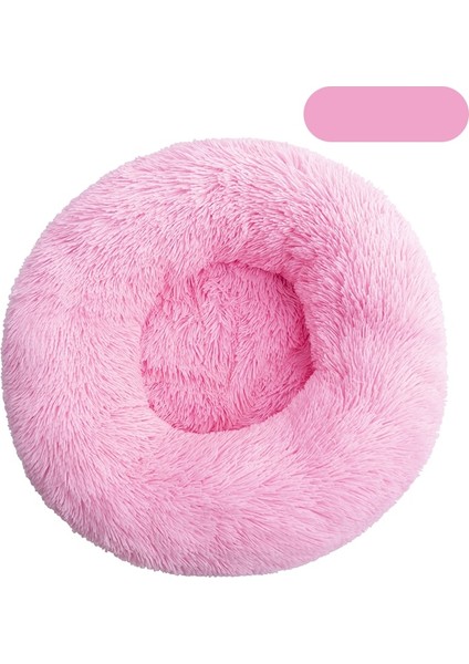 Gd-03-Parlak Pembe Stili 60CM Yeni Uzun Peluş Köpek Yatağı Büyük Köpekler Yatak Ev Pet Yuvarlak Yastık Yatak Sıcak Pet Aksesuarları Ev Yıkanabilir Köpek Yumuşak Çekyat (Yurt Dışından)