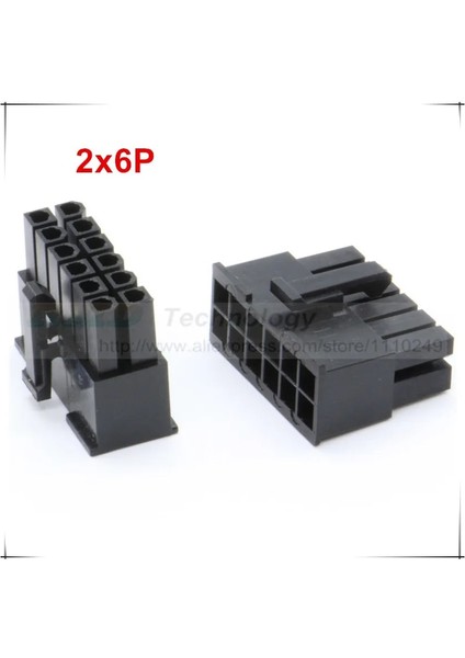 2X6P Tarzı Lot R Siyah Pcbilgisayar Graard Pcı-E Gücü Için Otomotiv Kablo Demeti Konnektörü Erkek (Yurt Dışından)