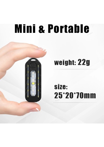76-Mavi Mini LED El Feneri USB Şarj Edilebilir Bisiklet Işık Taşınabilir Cep El Feneri Anahtarlık Lambası Bisiklet Arka Lambası Flaş Uyarı Işığı (Yurt Dışından) fırsatları