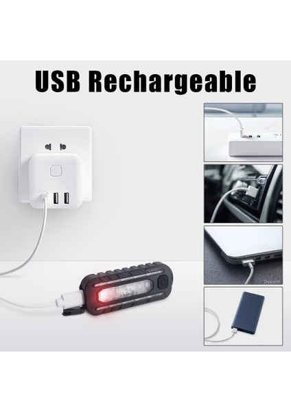 76-Mavi Mini LED El Feneri USB Şarj Edilebilir Bisiklet Işık Taşınabilir Cep El Feneri Anahtarlık Lambası Bisiklet Arka Lambası Flaş Uyarı Işığı (Yurt Dışından) indirimleri