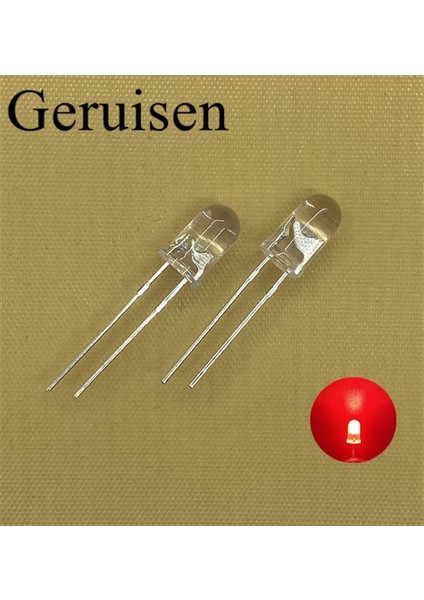 100PCS Tarzı Kırmızı Adet Lot Şeffaf Yuvarlak 5mm Süper Parlak Su Berrak Yeşil Kırmızı Beyaz Sarı Mavi Işık LED Ampuller Yayan Diyot F5 Yavaş (Yurt Dışından)