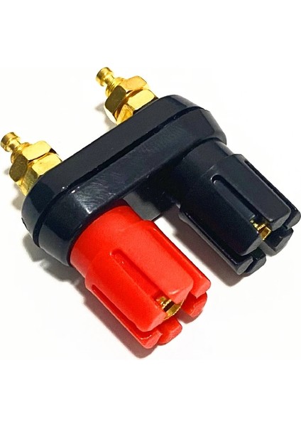 1 Adet Muz Fiş Çift Terminalleri Kırmızı Siyah Konnektör Amplifikatör Terminali Bağlama Sonrası Muz Hoparlör Fişi Jakı (Yurt Dışından)
