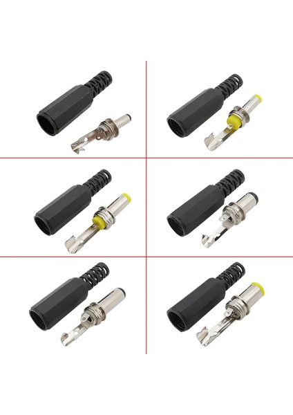 5,5x2,1 mm Stili Dc Güç Erkek Fiş Adaptörü Fişleri Jack Lehimleme Teli Konektörü (Yurt Dışından)
