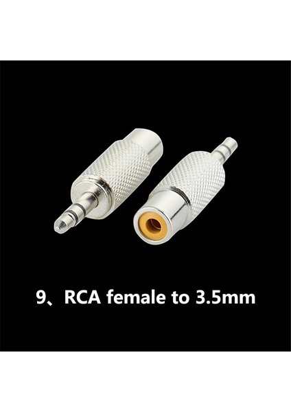 No.9 Stili 1 Adet Adaptör Ses Fişi Ale Dişi Rca Av Cctv Mono Stereo Erkek Dişi Konnektör (Yurt Dışından)