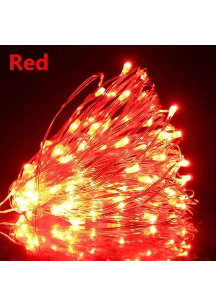 USB-5M5LED Stili Kırmızı LED Peri Işıkları Dize Çelenk Doğum Günü Düğün Balkon Yatak Odası Gece Lambası Dekorasyon USB Pil ile Desteklenmektedir (Yurt Dışından)