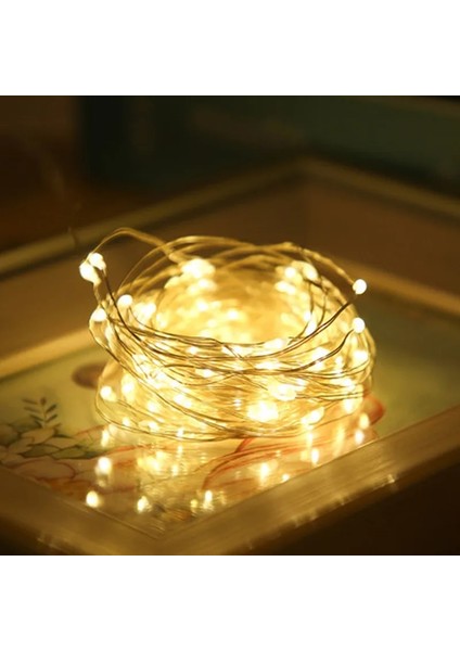 USB-5M5LED Stili Kırmızı LED Peri Işıkları Dize Çelenk Doğum Günü Düğün Balkon Yatak Odası Gece Lambası Dekorasyon USB Pil ile Desteklenmektedir (Yurt Dışından)