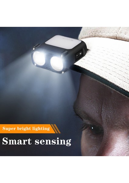 Gri Cob LED Far Sensörü Far Pil ile El Feneri USB Şarj Edilebilir Şapka Klip Işık Torch 5 Aydınlatma Modu Çalışma Işıkları (Yurt Dışından) indirimleri