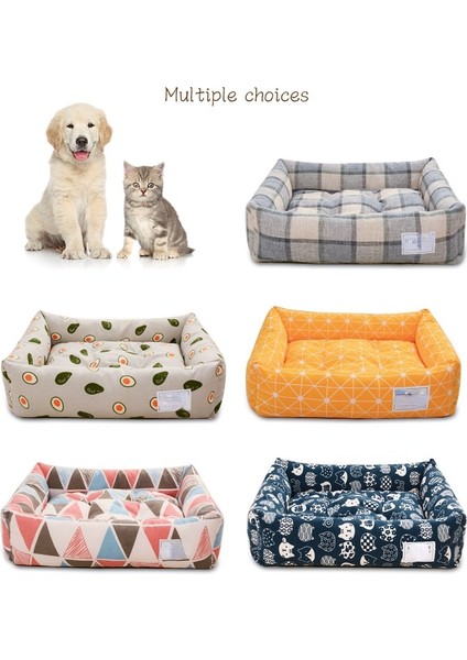 Tip 6 Tarzı S 45CMX35CM Kare Kafes Köpek Kedi Yatak Ayrılabilir Yıkanabilir Pet Yuva Büyük Küçük Kedi Için Çift Taraflı Kullanılabilir Pamuklu Ped Uyku Tulumu (Yurt Dışından)