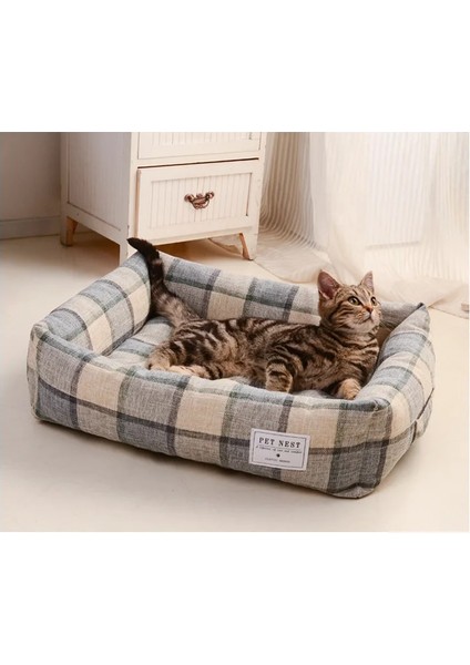 Tip 6 Tarzı S 45CMX35CM Kare Kafes Köpek Kedi Yatak Ayrılabilir Yıkanabilir Pet Yuva Büyük Küçük Kedi Için Çift Taraflı Kullanılabilir Pamuklu Ped Uyku Tulumu (Yurt Dışından)