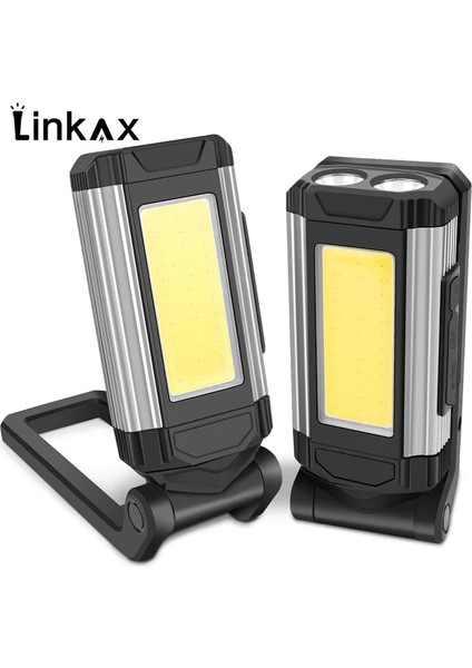 1 Parça Cob Çalışma Işığı USB Şarj Edilebilir LED El Feneri Taşınabilir Fener Kamp Işık Mıknatıs Tipi C Kablo ile Güç Bankası Fonksiyonu Lambası (Yurt Dışından) fiyatları