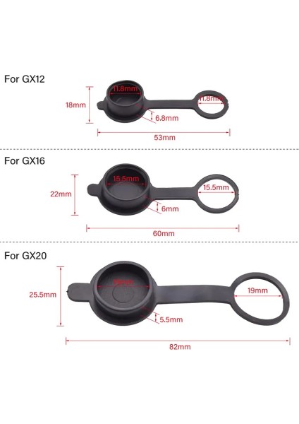 GX12 Tarzı Cltgxdd GX12 GX16 GX20 Havacılık Dairesel Priz Su Geçirmez Toz Kapağı Kaynak Kablosu Konnektörleri Kauçuk Koruyucu Kapak (Yurt Dışından) fırsatları