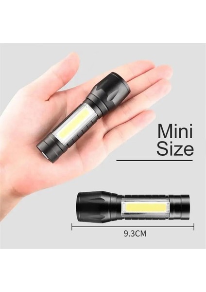 Sarı Dahili Pil Q5 Taşınabilir Mini LED El Feneri Yakınlaştırma Torch Cob Lam Lümen Ayarlanabilir Penlight Dış Mekan Için Su Geçirmez (Yurt Dışından)