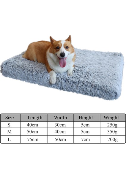Gradyan Gri Stili 50X40X5CM Uzun Peluş Köpek Yatağı Pet Battaniye Yumuşak Polar Kedi Yastık Köpek Chihuahua Kanepe Mat Pad Küçük Büyük Köpekler Için Sıcak Yataklar Merdiven Kanepe (Yurt Dışından)