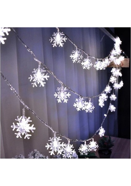 Mavi Stil Top M LED Kar Tanesi Dize Peri Işıkları Garland Noel Ağacı Yeni Yıl Odası Sevgililer Günü Dekorasyon Lighys USB Pil (Yurt Dışından)