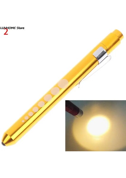 Yl2 LED El Feneri Çalışma Işığı Ilk Yardım Kalem Işık Torch Lambası Öğrenci Ölçer Ölçüm Taşınabilir Tıbbi Kalem Işığı (Yurt Dışından)