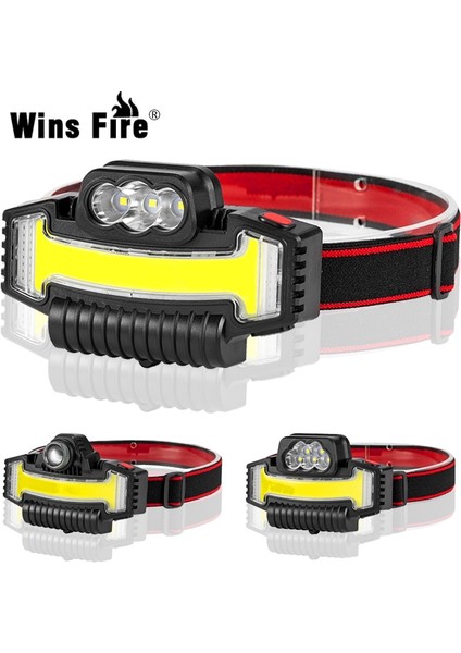 W685-5 Çok Işlevli Far Led+Cob Işıklandırmalı Güçlü Işıklı Uzun Huzmeli Far Dış Mekan Balıkçılığı Için Tip-C Şarj Edilebilir Işık Fener (Yurt Dışından) fiyatları