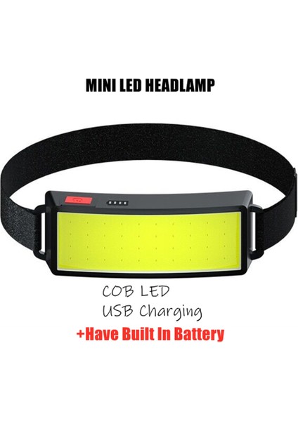 E Geniş Işın Güçlü Güç Cob LED Far USB Şarj Edilebilir Far Taşınabilir Kafa Lambası Dahili Pil Kafa Işığı (Yurt Dışından) fiyatları