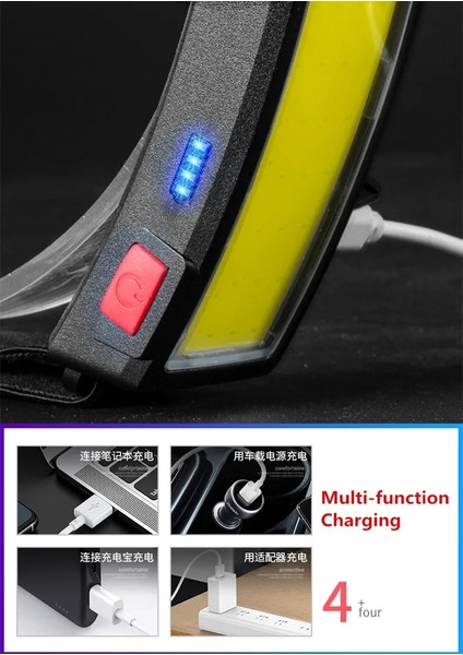 E Geniş Işın Güçlü Güç Cob LED Far USB Şarj Edilebilir Far Taşınabilir Kafa Lambası Dahili Pil Kafa Işığı (Yurt Dışından) indirimleri
