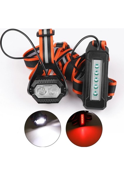 1200 Mah Ah LED Gece Çalışan Işık Giyilebilir Beyaz Göğüs Lambası USB Şarj Edilebilir 8000LM Tamir Fenerler Kırmızı Uyarı Lambası Far (Yurt Dışından) indirimleri