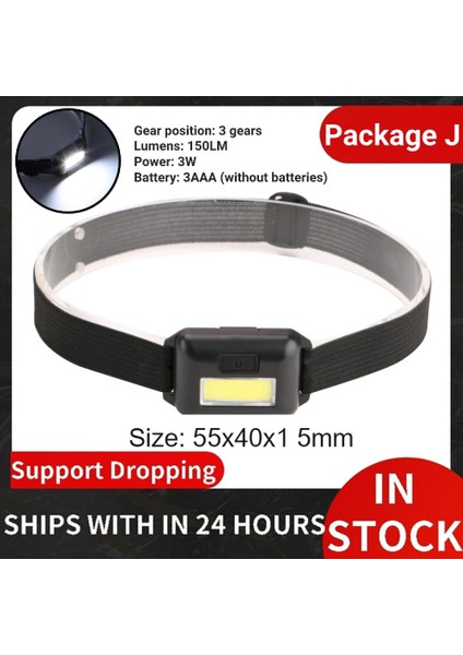 TY10 7 LED El Feneri Ön Fener Süper Parlak Far 4 Mod Güçlü El Feneri Açık Şarj Edilebilir Gece Balıkçılık Far (Yurt Dışından)