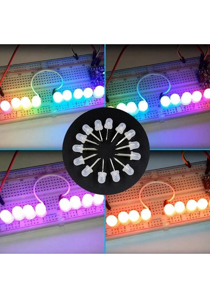 50 Adet Tarzı F5MM-SISLI Rgb LED DC5V WL9823 APA106 ve Iç Kısmı 5 mm F Neo Piksel Ledli Rgb Tam Renkli Dağınık Yuvarlak Şapka (Yurt Dışından) modelleri