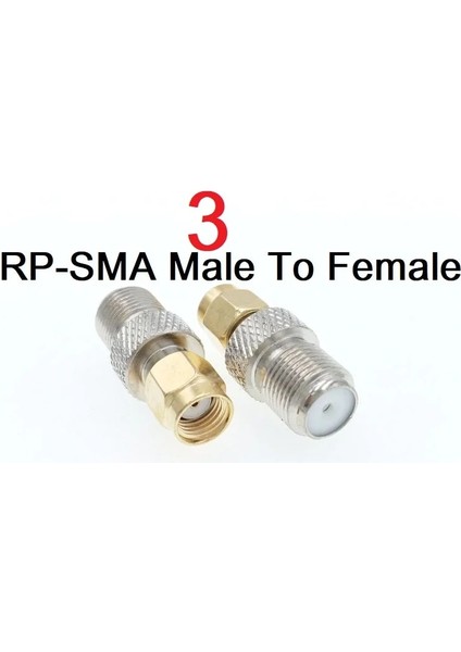 No.3 Tarzı Altın Sma Erkek - F Dişi F Konnektör - Sma Rf Konnektör Adaptörü 1 Adet (Yurt Dışından)