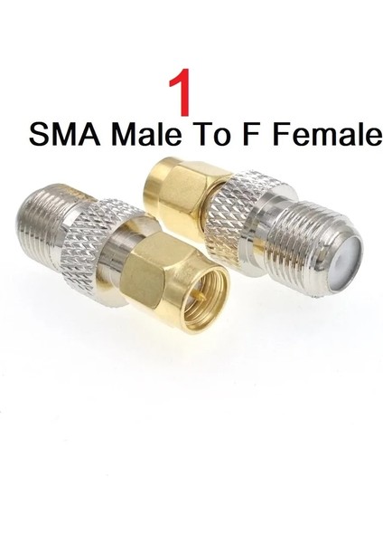 No.3 Tarzı Altın Sma Erkek - F Dişi F Konnektör - Sma Rf Konnektör Adaptörü 1 Adet (Yurt Dışından)