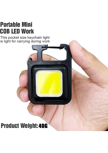 4 Adet Taşınabilir El Feneri Anahtarlık Mini LED Işık Parlama Cob USB Şarj Acil Durum Lambaları Çalışma Işığı Açık Kamp Işık Tirbuşon (Yurt Dışından)