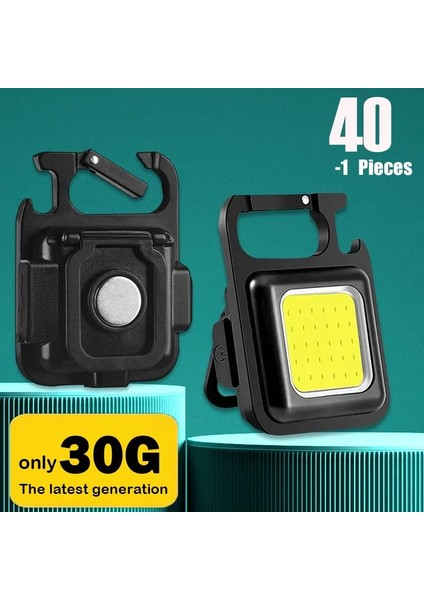 200MAH Tarzı 2 Adet Yüksek Güç USB LED El Feneri Rechargeablelamp Güçlü Manyetik Cob Çalışma Açık Kamp Işık Taşınabilir Anahtarlık Işık (Yurt Dışından)