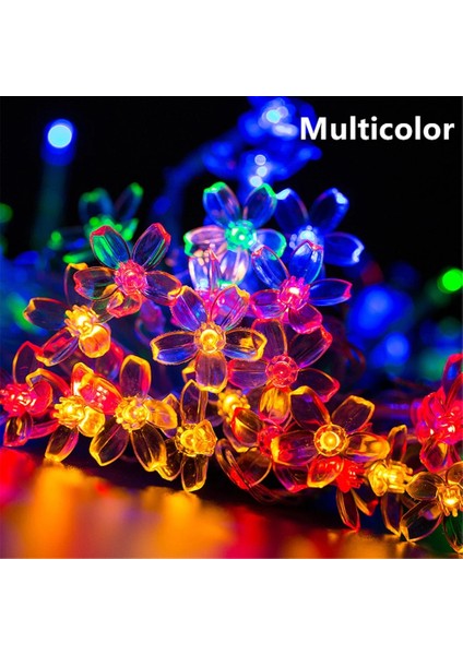 1.5M10LED Tarzı Çok Renkli Kiraz Çiçeği Çiçek Çelenk Lamba Batteryusb Kumandalı LED Dize Peri Işıklar Kristal Çiçekler Kapalı Düğün Noel Dekorları (Yurt Dışından)