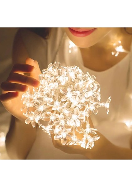 1.5M10LED Tarzı Çok Renkli Kiraz Çiçeği Çiçek Çelenk Lamba Batteryusb Kumandalı LED Dize Peri Işıklar Kristal Çiçekler Kapalı Düğün Noel Dekorları (Yurt Dışından)
