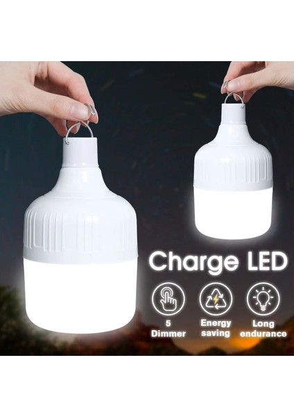 100W Taşınabilir Kamp Işıkları Acil Durum Ampul Yüksek Güç Çadır Aydınlatma Şarj Edilebilir LED Fener Kanca Kamp Balıkçılık Için Bahçe Lambası (Yurt Dışından)
