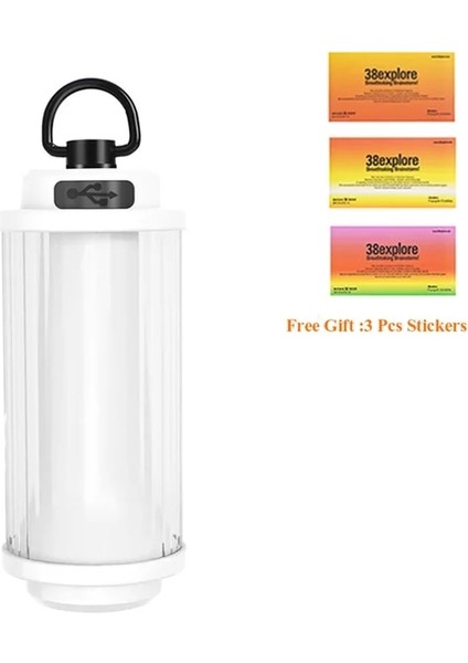 Beyaz Yenı USB Şarj Edilebilir El Feneri Güçlü Ah Mini LED Kamp Fenerleri Sıcak Beyaz Işık Haning 38 Keşfet Kamp Işık Açık (Yurt Dışından)