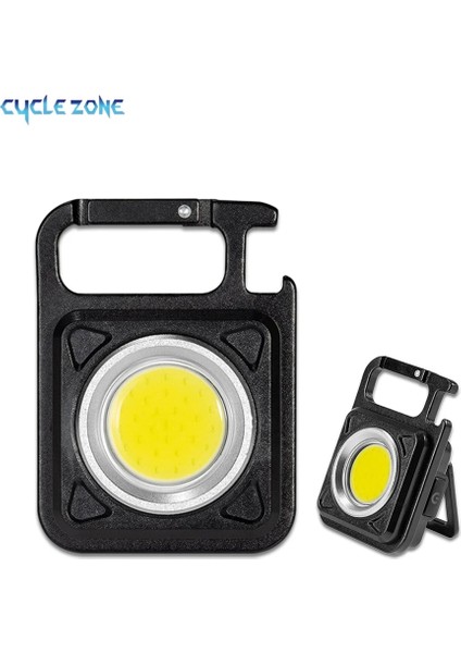 W5134-SIYAH Döngüsü Bölge Mini LED Çalışma Işığı 3 Renkli Kamp Yürüyüş El Feneri Güçlü Mıknatıs ile Taşınabilir Su Geçirmez Cob Flaş Işığı (Yurt Dışından)