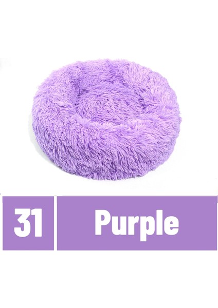 Mor Tarzı XXS-25CM Tlny Uzun Peluş Kedi Yatak Ev Yavrusu Mat Kış Sıcak Uyku Kediler Yuva Yumuşak Uzun Peluş Köpek Sepeti Pet Yastık Taşınabilir Pet Yatak (Yurt Dışından)