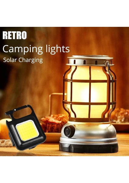 15W Kamp Taşınabilir Retro Fener Eski Çadır Aydınlatma Fener Mını Şarj Edilebilir Projektör Anahtarlık El Feneri Geniş Aralıklı Işık (Yurt Dışından) fiyatları