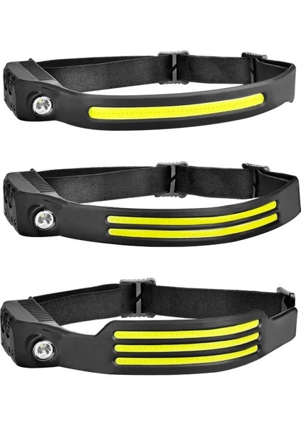 W689-1-1 Dahili Pil Torchlu Cob LED Far Indüksiyon Far USB Şarj Edilebilir Far Torch Çoklu Aydınlatma Modları Çalışması (Yurt Dışından) modelleri