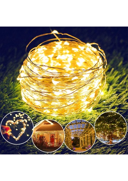 USB Stili Beyaz LED Peri Işıkları Bakır Tel Dize Işıklar Çelenk Gece Lambası Ev Odası Kapalı Yatak Odası Düğün Tatil Noel Dekorasyon (Yurt Dışından)