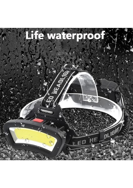 B 200 M Uzun Aydınlatma Mesafesi 8000LM USB Şarj Edilebilir LED Far Geniş Açı Cob Kafa Işık Fener Kullanımı 2 * Yürüyüş Dış Mekan Için (Yurt Dışından) indirimleri