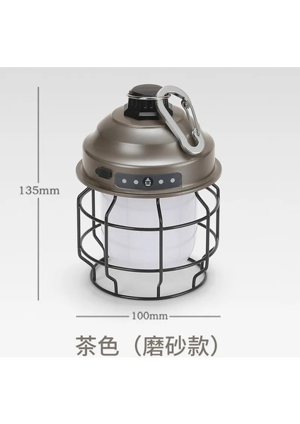 A Mini Vintage Metal Asılı Fenerler Ah Pil Sıcak Işık LED Kamp Fener Şarj Edilebilir Hafif Çadır Işık Açık (Yurt Dışından)