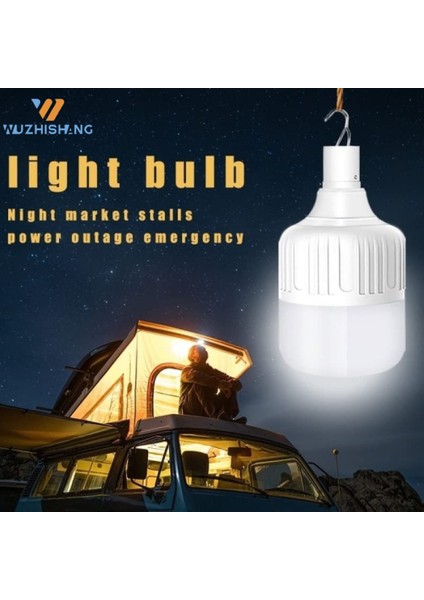 200W USB Şarj Edilebilir LED Acil Durum Işıkları Ev Açık Taşınabilir Lanterw Acil Durum Lambası Ampul Pil Fener Barbekü Kamp Işığı (Yurt Dışından) indirimleri