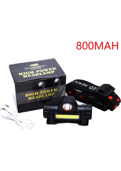 800MAH Mini Xpe + Cob LED Far Taşınabilir Torch Lambası Dahili USB Şarj Edilebilir Pil Lanterm Açık Kamp Yürüyüş Gece Lambası (Yurt Dışından)