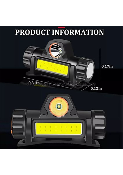 800MAH Mini Xpe + Cob LED Far Taşınabilir Torch Lambası Dahili USB Şarj Edilebilir Pil Lanterm Açık Kamp Yürüyüş Gece Lambası (Yurt Dışından) fiyatları