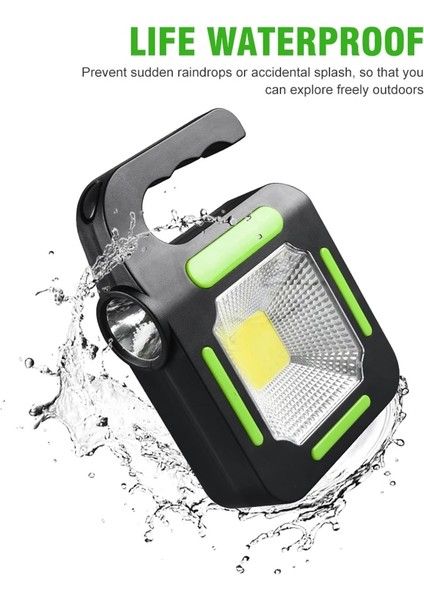 A Şarj Edilebilir Lamba Taşınabilir Güneş Kamp Feneri Su Geçirmez El Feneri USB Şarj ile Acil Kamp Işık Balıkçılık Için Barbekü (Yurt Dışından) fırsatları