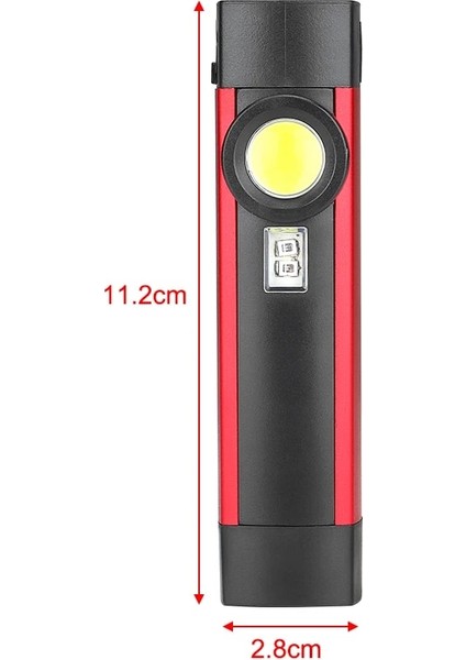 Cob Xpe LED El Feneri Kamp USB Şarjlı El Feneri Taşınabilir Uv Torch Işık 4 Mod Aydınlatma Çalışma Işığı Mıknatıs ile (Yurt Dışından)