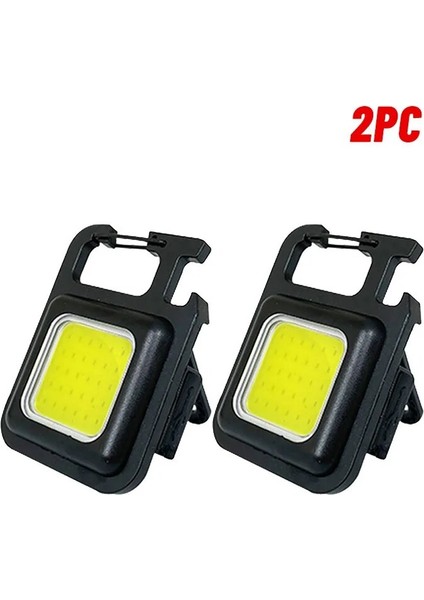 200MAH Tarzı 2 Adet Mini USB El Feneri Şarj Edilebilir El Feneri Cob Çalışma Işığı LED Anahtarlıklar Açık Acil Kamp Tirbuşon Balıkçılık (Yurt Dışından)