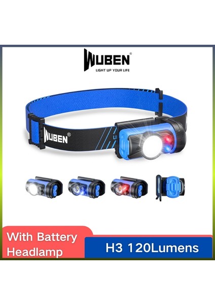 Turuncu Wuben H3 LED Far 120 Lümen P8 LED 7 Çalışma Modu Hardlight 360 Ayarlanabilir Mini Far Dış Aydınlatma Için (Yurt Dışından) fiyatları