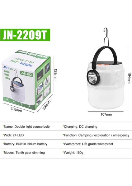 D Güneş LED Kamp Işık USB Şarj Edilebilir 6 Modu Çadır Lambası Açık Su Geçirmez Taşınabilir Asılı Fener Acil Ampul El Feneri (Yurt Dışından)